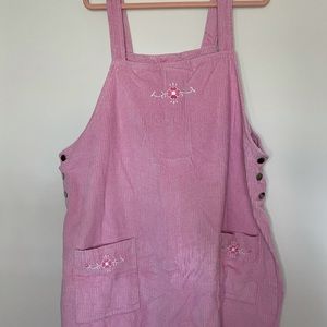 Sugar Thrillz corduroy overall dress. NWOT